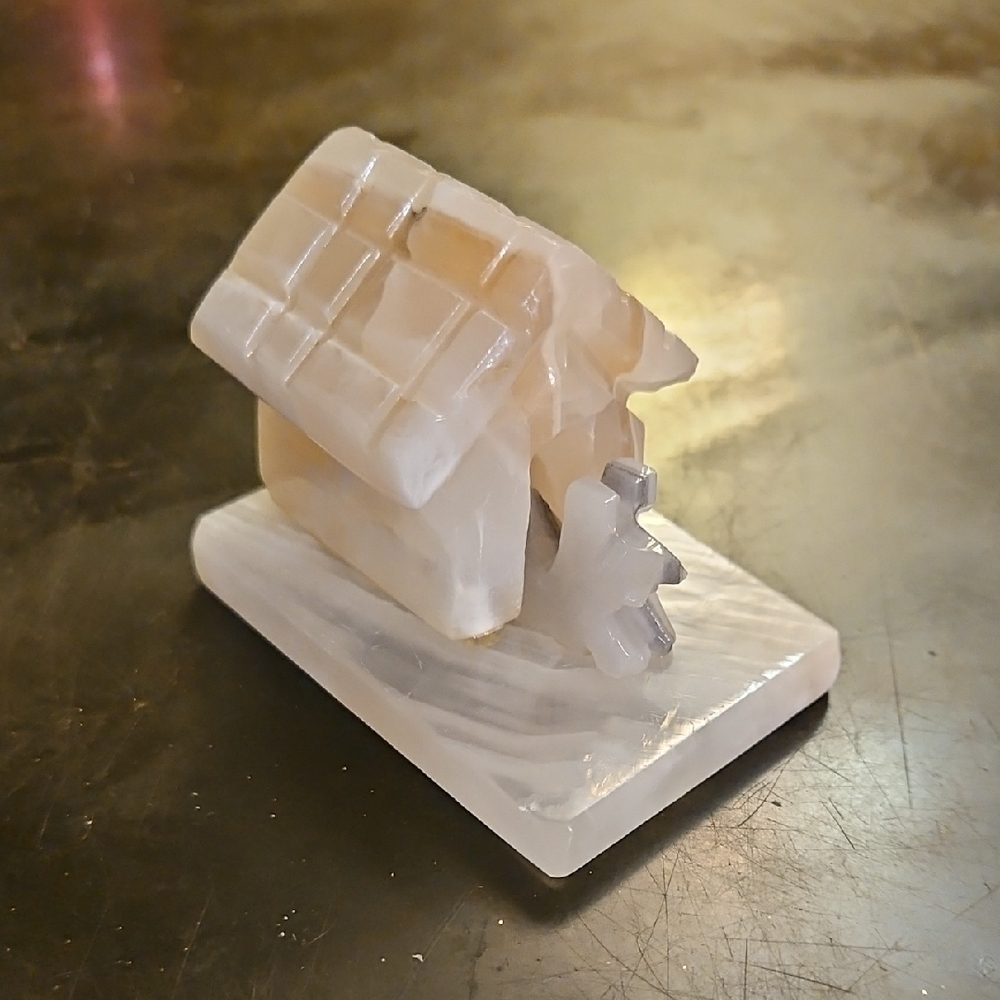 Vintage Onyx Marble Scottie Dog Figurine and Dog House
